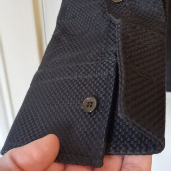 VERSACE - Woven textured black shirt - Sz 50 - Picture 13 of 13